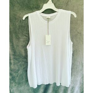 White Sleeveless Shirt